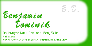 benjamin dominik business card